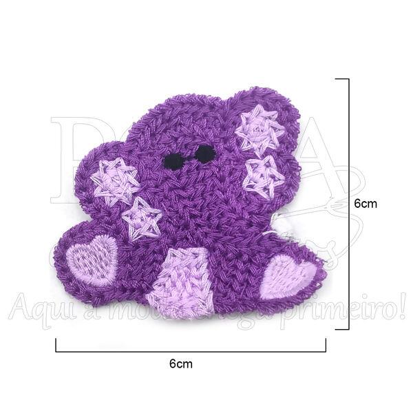 aplique croche bordado elefante